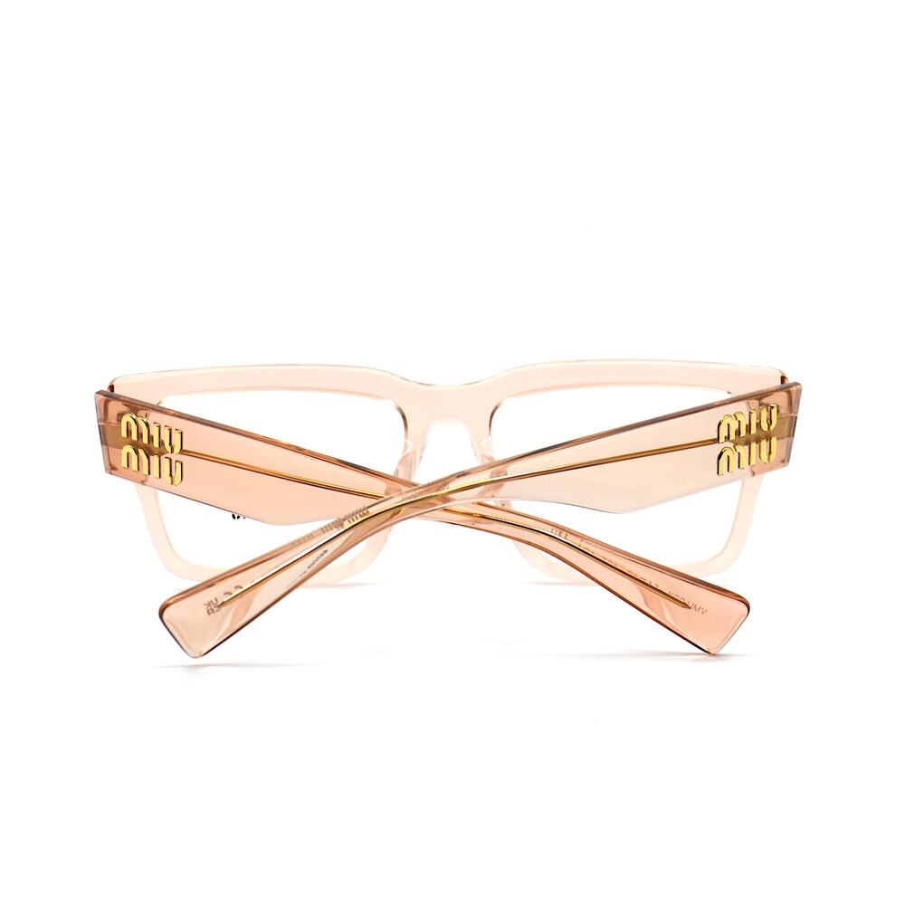 NEW MIU MIU MU02XV PEACH TRANSPARENT AUTHENTIC EYEGLASSES FRAME - Picture 9 of 14